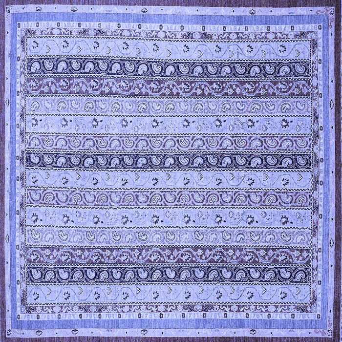 Square Abstract Blue Modern Rug, abs2668blu