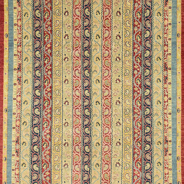 Machine Washable Abstract Yellow Rug, wshabs2668