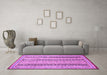 Machine Washable Abstract Purple Modern Area Rugs in a Living Room, wshabs2668pur