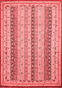 Abstract Red Modern Rug, abs2668red