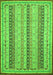 Machine Washable Abstract Green Modern Area Rugs, wshabs2668grn