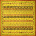 Square Abstract Yellow Modern Rug, abs2668yw