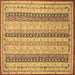 Square Abstract Brown Modern Rug, abs2668brn