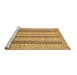 Sideview of Machine Washable Abstract Brown Modern Rug, wshabs2668brn