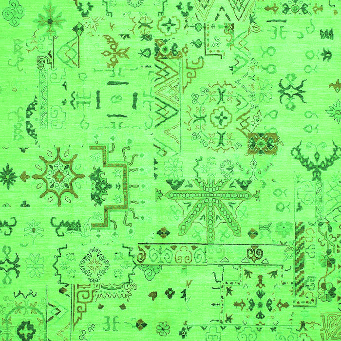 Machine Washable Abstract Green Modern Area Rugs, wshabs2669grn
