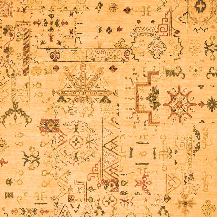 Abstract Orange Modern Rug, abs2669org