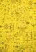 Machine Washable Abstract Yellow Modern Rug, wshabs2669yw