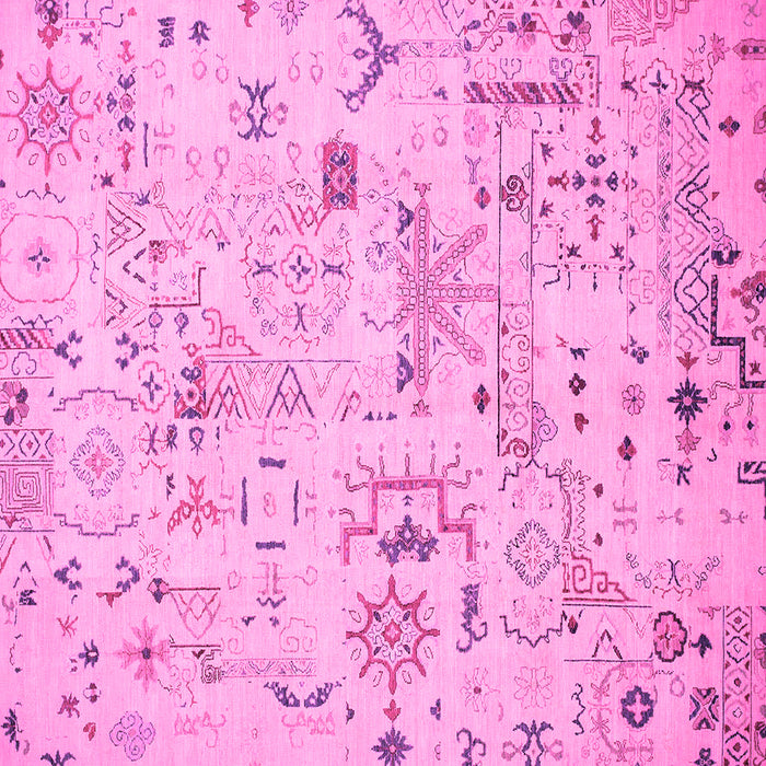 Square Abstract Pink Modern Rug, abs2669pnk