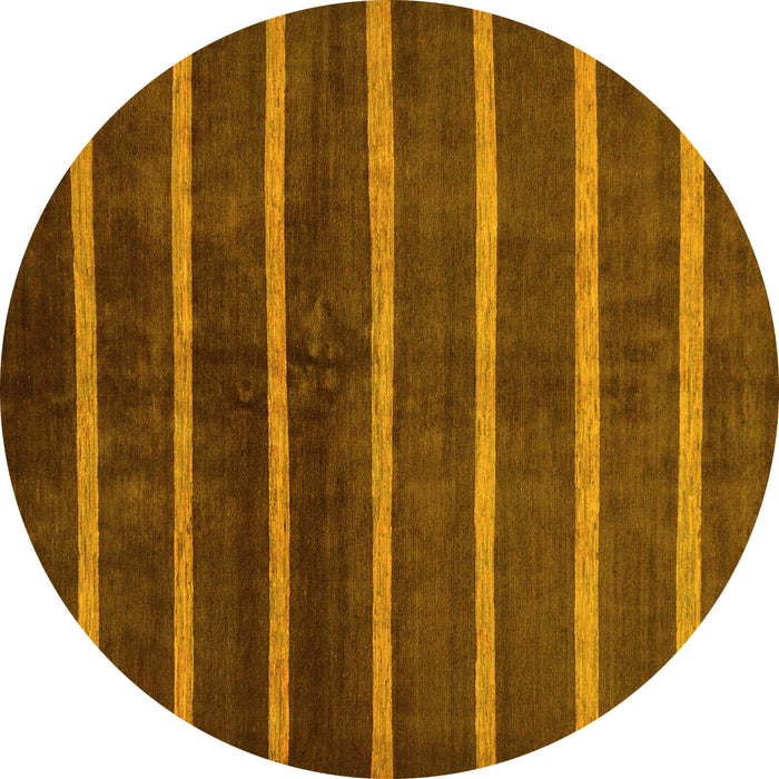 Round Oriental Yellow Modern Rug, abs266yw