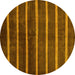 Round Oriental Yellow Modern Rug, abs266yw