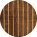 Round Oriental Brown Modern Rug, abs266brn