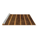 Sideview of Machine Washable Oriental Brown Modern Rug, wshabs266brn