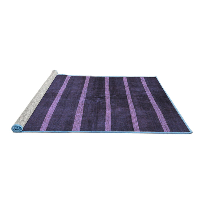Sideview of Machine Washable Oriental Blue Modern Rug, wshabs266blu