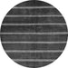 Round Machine Washable Oriental Gray Modern Rug, wshabs266gry