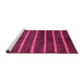 Sideview of Machine Washable Oriental Pink Modern Rug, wshabs266pnk