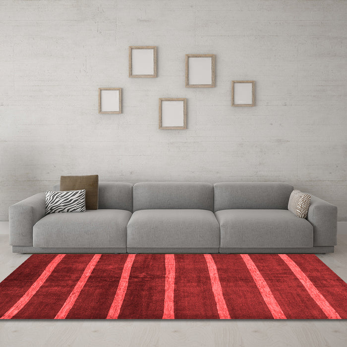 Modern Red Washable Rugs
