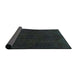 Sideview of Abstract Gunmetal Green Persian Rug, abs2670