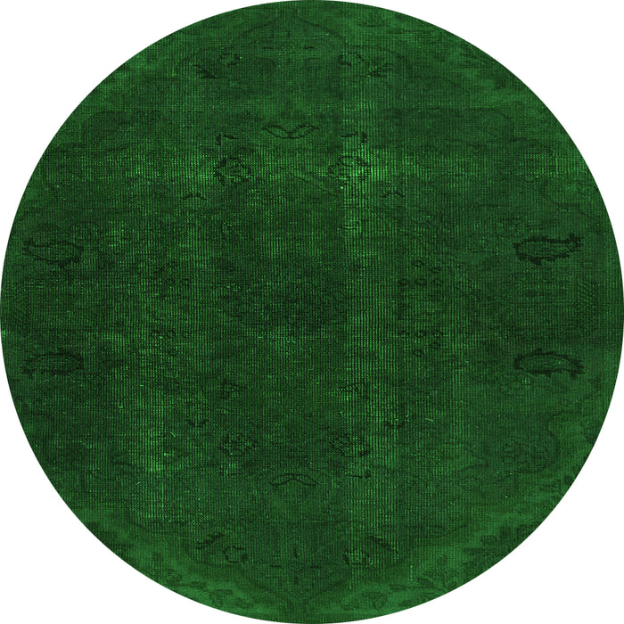 Round Persian Green Bohemian Rug, abs2670grn