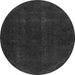 Round Machine Washable Persian Gray Bohemian Rug, wshabs2670gry