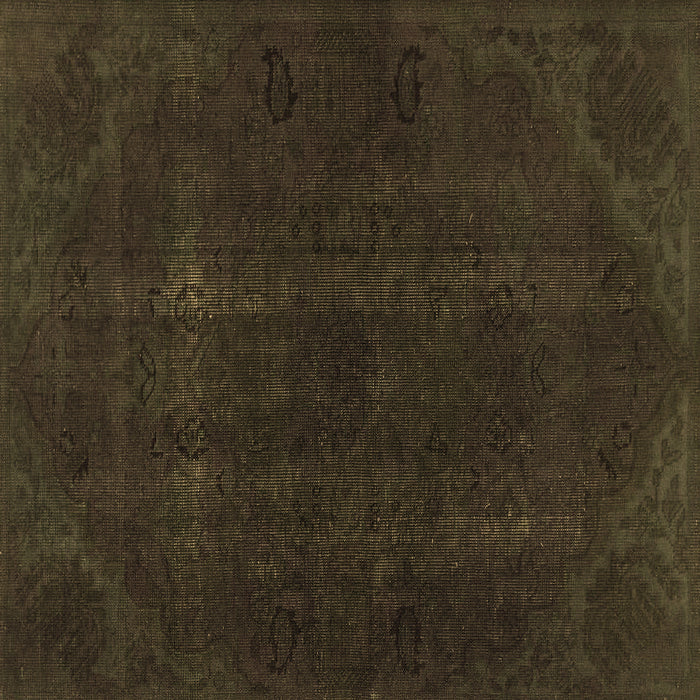 Square Machine Washable Persian Brown Bohemian Rug, wshabs2670brn