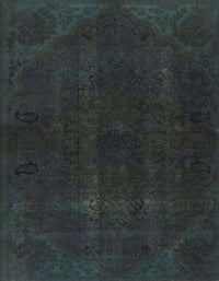 Machine Washable Abstract Gunmetal Green Rug, wshabs2670