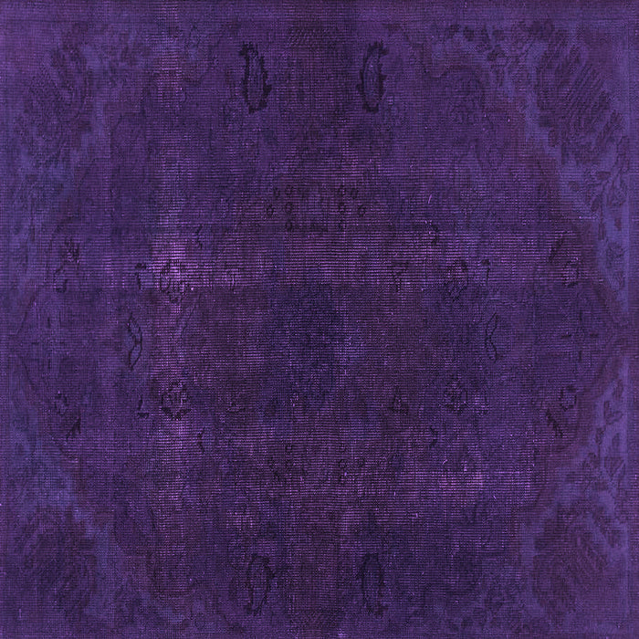 Square Machine Washable Persian Purple Bohemian Area Rugs, wshabs2670pur