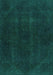 Machine Washable Persian Turquoise Bohemian Area Rugs, wshabs2670turq