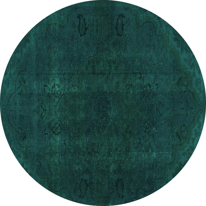Round Persian Turquoise Bohemian Rug, abs2670turq