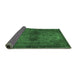 Sideview of Abstract Emerald Green Modern Rug, abs2671emgrn