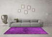 Machine Washable Abstract Pink Modern Rug in a Living Room, wshabs2671pnk