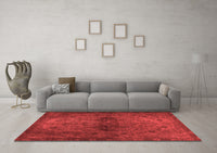 Machine Washable Abstract Red Modern Rug, wshabs2671red