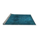 Sideview of Machine Washable Abstract Light Blue Modern Rug, wshabs2671lblu