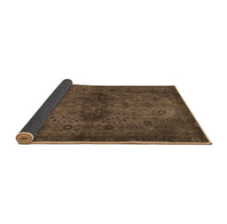 Sideview of Abstract Brown Modern Rug, abs2671brn