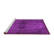 Sideview of Machine Washable Abstract Pink Modern Rug, wshabs2671pnk