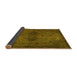 Sideview of Abstract Yellow Modern Rug, abs2671yw