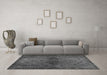 Machine Washable Abstract Gray Modern Rug in a Living Room,, wshabs2671gry