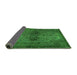 Sideview of Abstract Green Modern Rug, abs2671grn