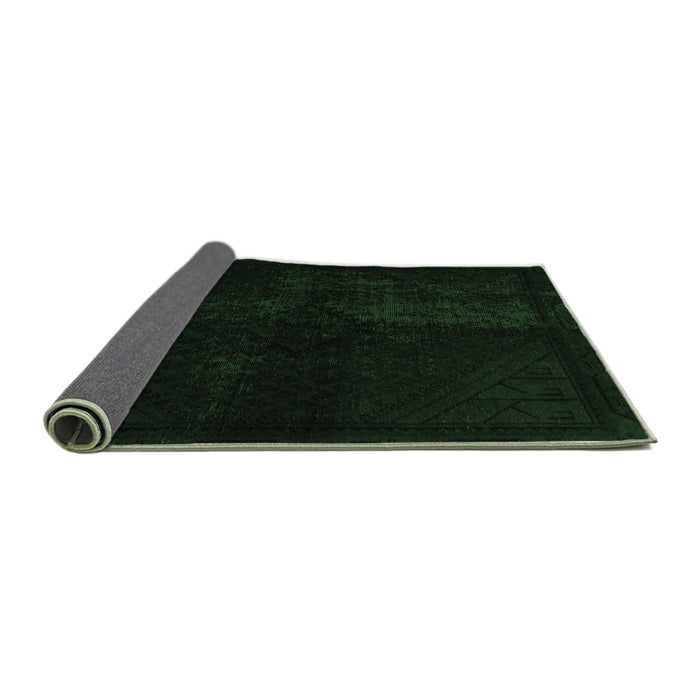 Sideview of Abstract Emerald Green Modern Rug, abs2672emgrn