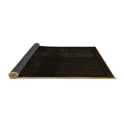 Sideview of Abstract Brown Modern Rug, abs2672brn