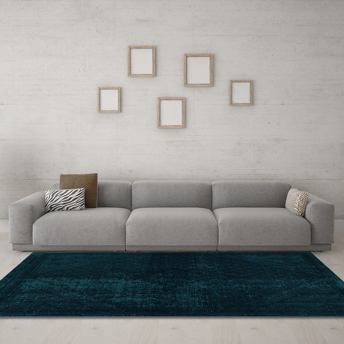 Machine Washable Abstract Light Blue Modern Rug in a Living Room, wshabs2672lblu