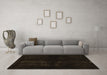 Machine Washable Abstract Brown Modern Rug in a Living Room,, wshabs2672brn