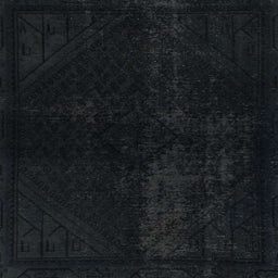 Square Abstract Gunmetal Green Modern Rug, abs2672