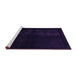 Sideview of Machine Washable Abstract Purple Modern Area Rugs, wshabs2672pur