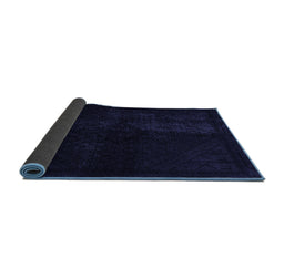 Sideview of Abstract Blue Modern Rug, abs2672blu