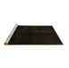 Sideview of Machine Washable Abstract Brown Modern Rug, wshabs2672brn