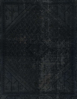 Machine Washable Abstract Gunmetal Green Rug, wshabs2672