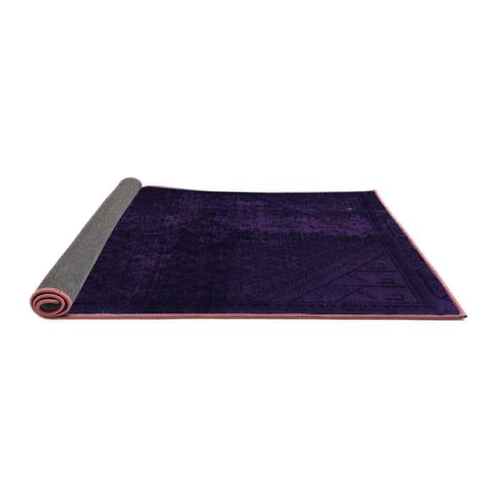 Sideview of Abstract Purple Modern Rug, abs2672pur