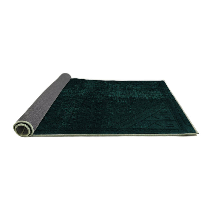 Sideview of Abstract Turquoise Modern Rug, abs2672turq