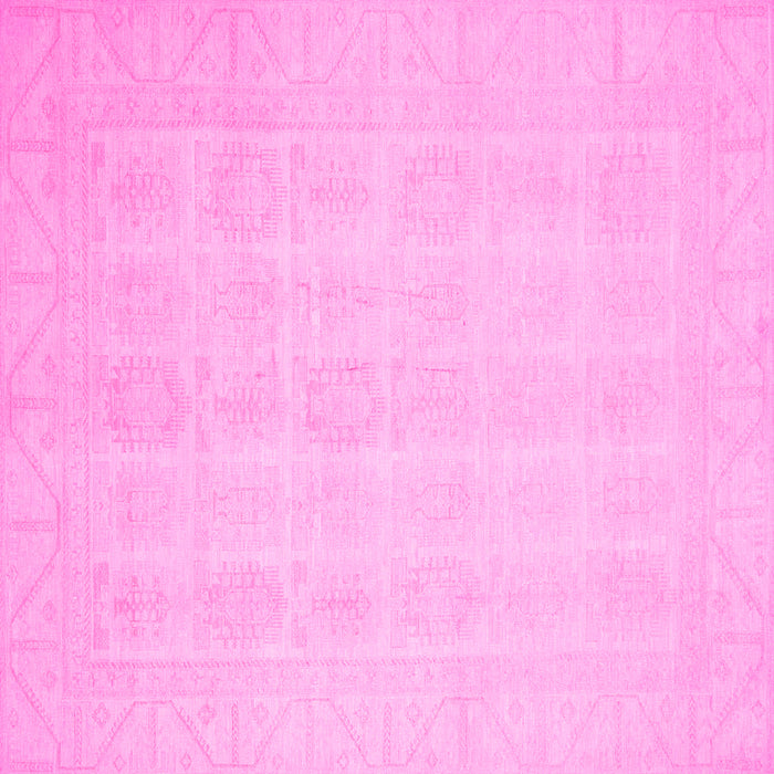 Square Oriental Pink Traditional Rug, abs2673pnk