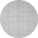 Round Oriental Gray Traditional Rug, abs2673gry